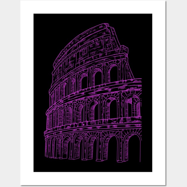 the  Colosseum Wall Art by rikiumart21